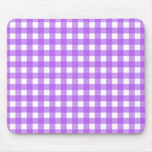 Helder paarse gingham muismat (Voorkant)