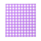 Helder paarse gingham notitieblok (Voorkant)