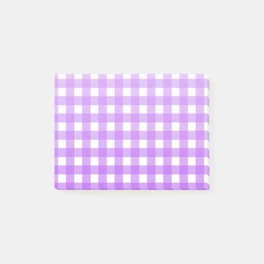 Helder paarse gingham post-it® notes (Voorkant)