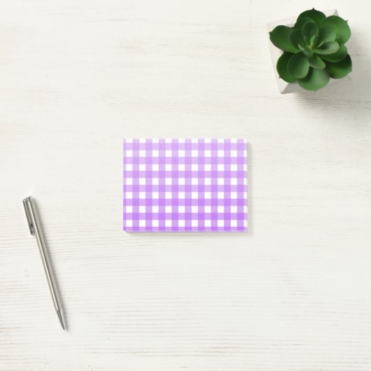 Helder paarse gingham post-it® notes (Kantoor)