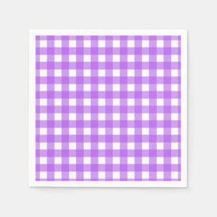 Helder paarse gingham servet
