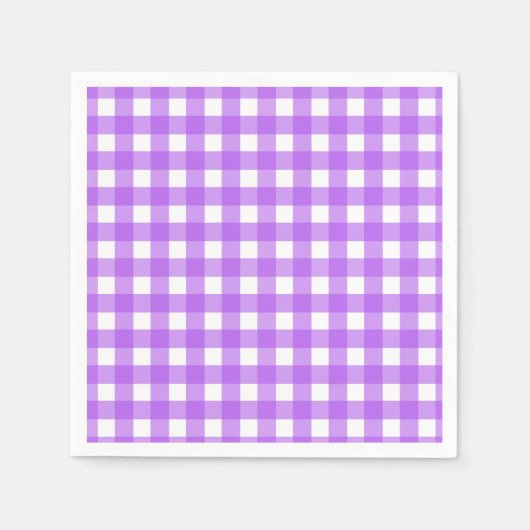Helder paarse gingham servet (Voorkant)