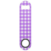 Helder paarse gingham speed flessenopener (Achterkant)