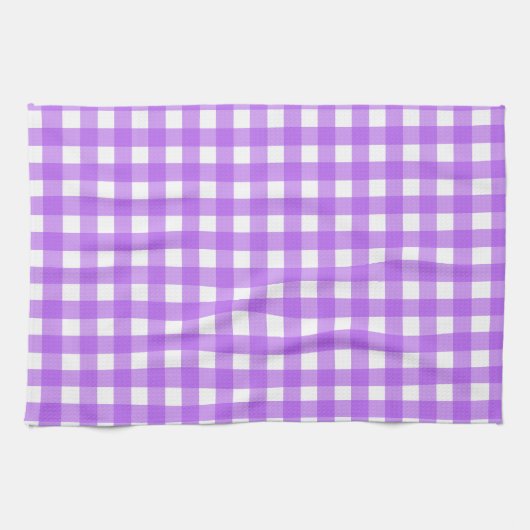 Helder paarse gingham theedoek (Horizontaal)