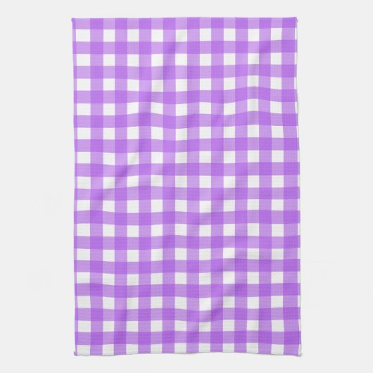 Helder paarse gingham theedoek (Verticaal)