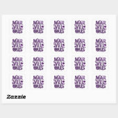 Helder paarse MARVELOUS vinylstijl Vierkante Sticker (Vel)