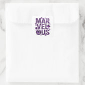 Helder paarse MARVELOUS vinylstijl Vierkante Sticker (Tas)