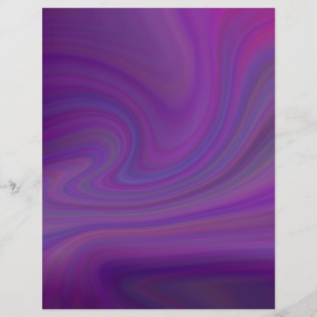 Helder Paarse Swirls Scrapbook Papier (Voorkant)