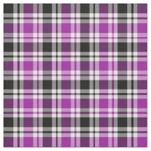 Helder Paarse, zwart en wit geruite patroon