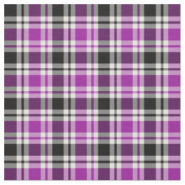 Helder Paarse, zwart en wit geruite patroon Stof