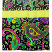 Helder paisley douchegordijn (Voorkant)