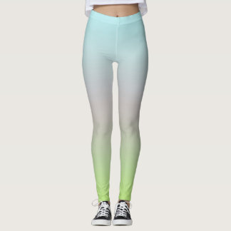 Helder pasta-kleuren, verloopblauw roze groen leggings