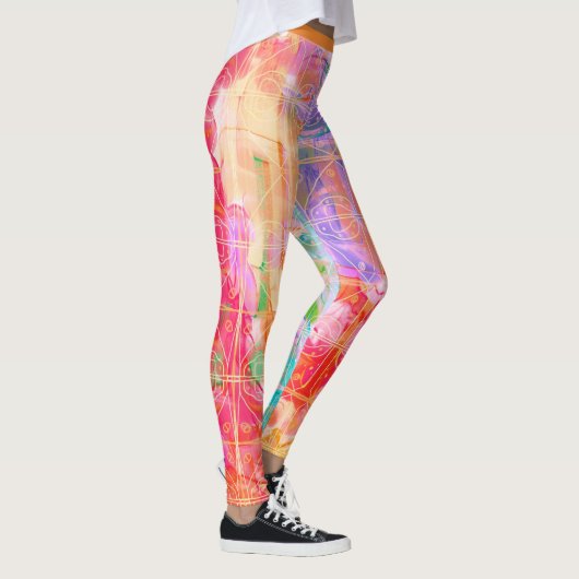 Helder pastelpatroon leggings (Rechts)