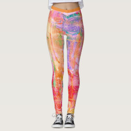 Helder pastelpatroon leggings