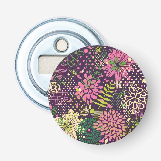 Helder patroon button flesopener (Voorkant)