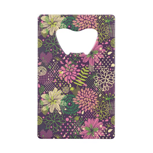 Helder patroon creditkaart flessenopener (Voorkant)