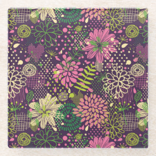 Helder patroon glazen onderzetter