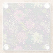 Helder patroon glazen onderzetter (Achterkant)