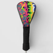 Helder patroon golfheadcover (Voorkant)
