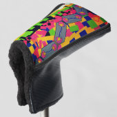 Helder patroon golfheadcover (3/4 voorkant)