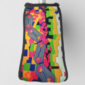 Helder patroon golfheadcover (Draai 90)