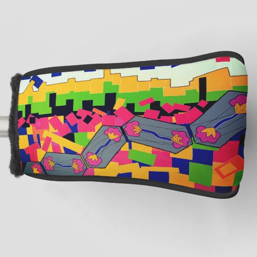 Helder patroon golfheadcover (Voorkant)