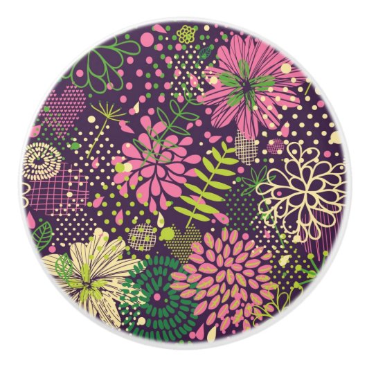 Helder patroon keramische knop (Voorkant)