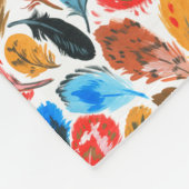Helder patroon met vogelveren fleece deken (Hoek)