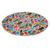 Helder patroon met vogelveren snijplank (Hoek)