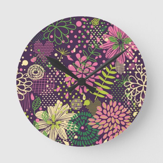 Helder patroon ronde klok (Voorkant)