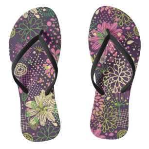 Helder patroon teenslippers