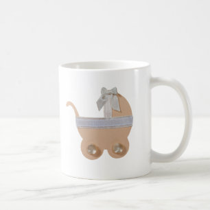 Helder perzikkleurig baby-baby shower koffiemok