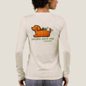 Helder Pompoen Hond Herfst Tri-Blend Shirt (Achterkant)