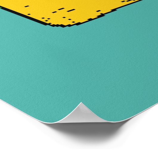 Helder poster in de stijl van pop kunst met afbeel (Hoek)