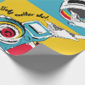 Helder poster in de stijl van pop kunst met afbeel cadeaupapier (Hoek)