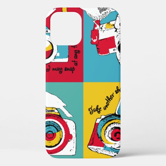Helder poster in de stijl van pop kunst met afbeel Case-Mate iPhone case (Achterkant)