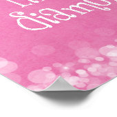 Helder prijsopgave met zilversparkle hart poster (Hoek)