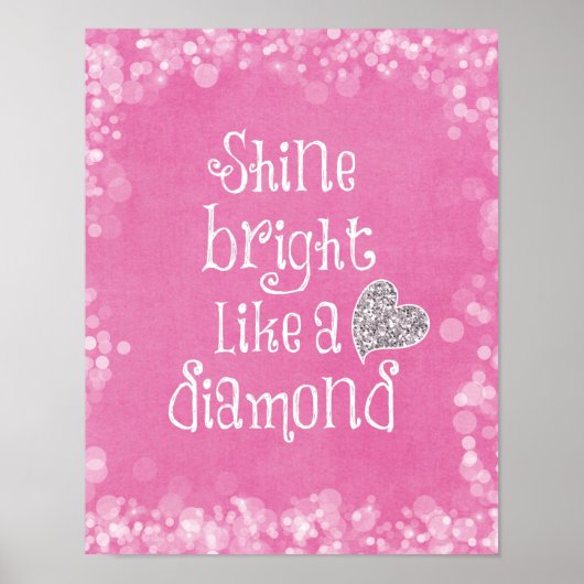 Helder prijsopgave met zilversparkle hart poster (Voorkant)