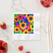 Helder Psychedelic Flower Child Hippy Patroon Servetten (Insitu)