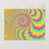 Helder Psychedelic Infinite Spiral Fractal Art Briefkaart (Voorkant)