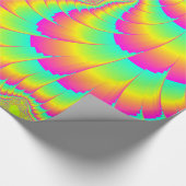 Helder Psychedelic Infinite Spiral Fractal Art Cadeaupapier (Hoek)