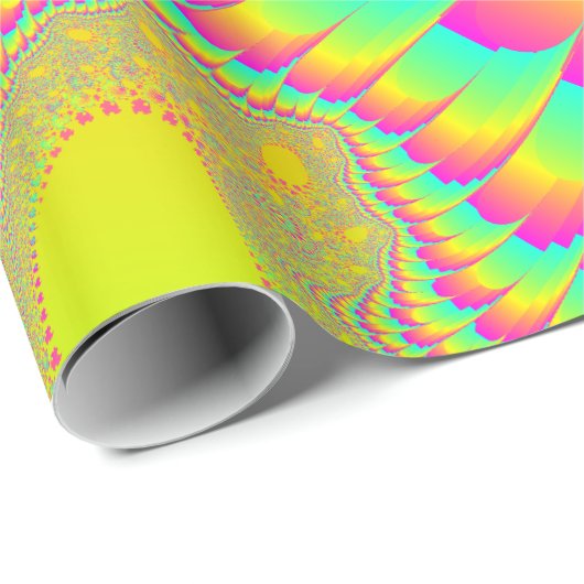 Helder Psychedelic Infinite Spiral Fractal Art Cadeaupapier (Rol Hoek)