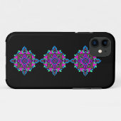 Helder Rangoli patroon op een zwarte achtergrond Case-Mate iPhone Case (Achterkant (horizontaal))