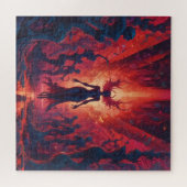 Helder Rave bij het Lake of Fire - Ken Gage Legpuzzel (Horizontaal)