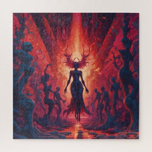 Helder Rave bij het Lake of Fire - Ken Gage Legpuzzel (Verticaal)
