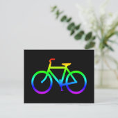 Helder Regenboog Fiets Briefkaart (Staand voorkant)