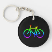 Helder Regenboog Fiets Sleutelhanger (Voorkant)