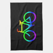 Helder Regenboog Fiets Theedoek (Verticaal)