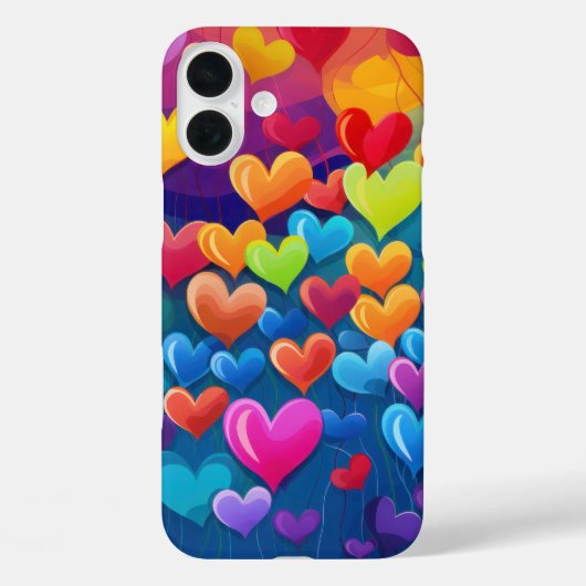 HELDER REGENBOOG GEKLEURDE VALENTIJN HARTEN Case-Mate iPhone CASE (Achterkant)