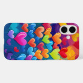 HELDER REGENBOOG GEKLEURDE VALENTIJN HARTEN Case-Mate iPhone CASE (Achterkant (horizontaal))